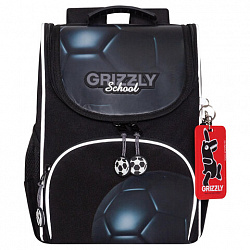 Ранец GRIZZLY анатомическая спинка, с мешком для обуви, для мальчиков, BALL, 33х25х13 см, RAm-485-5/1