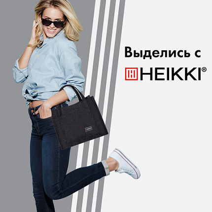 Сумка шоппер HEIKKI MINI (ХЕЙКИ), вельвет, черный, 25х20 см, 272439