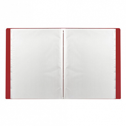 Папка 30 вкладышей BRAUBERG "Office", красная, 0,5 мм, 222630