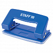 Дырокол металлический STAFF "EVERYDAY", до 10 листов, без линейки, синий, 224648
