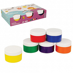 Краски пальчиковые для малышей от 1 года Лео "Расти", 6 цветов по 70 мл, LFINP-006