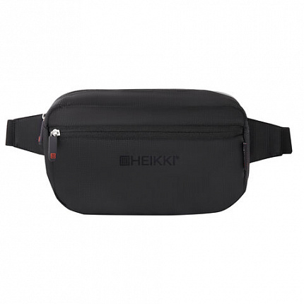 Сумка на пояс HEIKKI RIO (ХЕЙКИ) регулируемый ремень, черная, 28х16х9 см, 273886