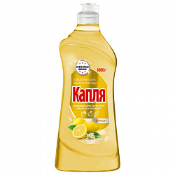 Средство для мытья посуды 1 л, КАПЛЯ VOX активный кислород, "Лимон", 1576