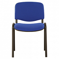 Стул для персонала и посетителей BRABIX "Iso CF-005", черный каркас, ткань синяя с черным, 531974