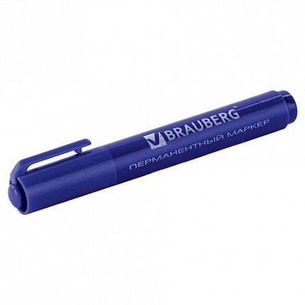 Маркеры перманентные BRAUBERG "Classic", НАБОР 4 ЦВЕТА, круглый наконечник, 3 мм, 150299