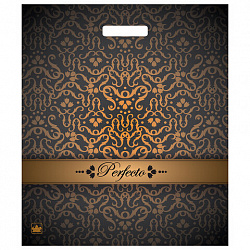 Пакет с вырубной ручкой ПВД, 42х48 см, "Перфекто Бисмарк", 90 мкм, н00244241