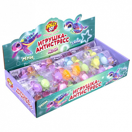 Игрушка-антистресс "ЧЕРЕПАШКИ. НАБОР 4 ШТУКИ", 4 см, ассорти 7 цветов, дисплей, JOLLY JOT (ДЖОЛЛИ ДЖОТ), 665816