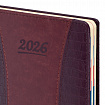 Ежедневник датированный 2026 А5 148х218 мм, GALANT "CombiContract", под кожу, коричневый, 117487