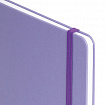 Блокнот А5 135x212 мм BRAUBERG "Edge", под кожу, резинка, держатель, 80 л., клетка, сиреневый, 117150