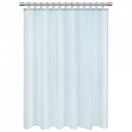 Шторка для ванной PEVA, 180х180 см, кольца в комплекте, цвет ассорти (белый, голубой, коричневый), PRIMILA (ПРИМИЛА), 700072