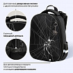 Ранец BRAUBERG SHINY, 2 отделения, с брелоком, "Опасный паук", СВЕТЯЩИЙСЯ РИСУНОК, 38х28х14 см, 274425