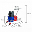 Тележка уборочная BRABIX, 2-съемных ведра по 15 л, отжим, корзина, держатель для мусорного мешка с поддерживающей платформой, 601500