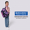 Ранец BRAUBERG PREMIUM, 2 отделения, с брелоком, "Блестящие бабочки", блестки, 38х29х16 см, 274393