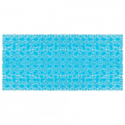 Коврик для ванны противоскользящий 88х40 см, "Пузыри", прозрачно-голубой, ПВХ, присоски, PRIMILA (ПРИМИЛА), 700365