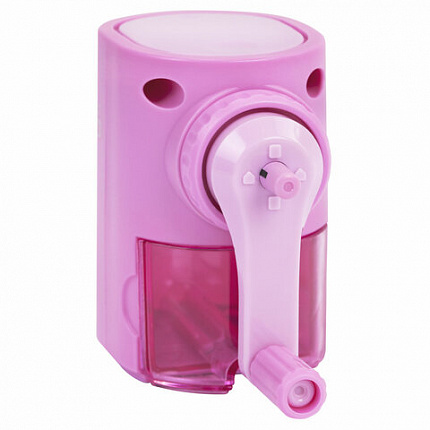 Точилка механическая BRAUBERG KIDS, для простых и цветных карандашей, корпус лавандовый, крепление к столу, 272004