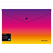 Папка-конверт с кнопкой BRAUBERG "Grade", А4, до 100 листов, желто-розовый градиент, 0,18 мм, 271964