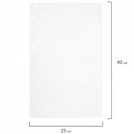 Пакеты фасовочные ПРОЧНЫЕ, первичный ПВД 25х40 см, КОМПЛЕКТ 500 шт., 30 мкм