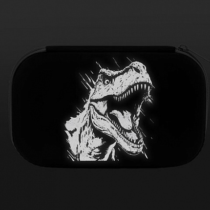 Пенал BRAUBERG SHINY, 1 отделение, 1 откидная планка, EVA, 22х13х4 см, "Scary dino", 273517