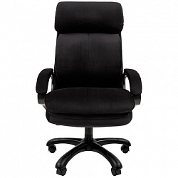Кресло офисное CHAIRMAN СН 505, НАГРУЗКА до 150 кг, велюр, черное, 7127990