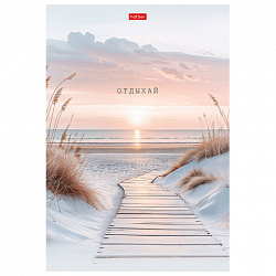 Тетрадь А4 48 л., HATBER, скоба, клетка, матовая ламинация, "В моменте" (микс в спайке), 093515, 48Т4лВ1