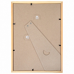 Рамка 21х30 см небьющаяся, аналог IKEA, багет 12 мм дерево, BRAUBERG "Woodray", цвет натуральный, 391360