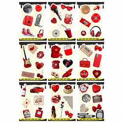 Наклейки виниловые, 45-78 шт., 9 листов, А6, "ЯРКИЕ ДИЗАЙНЫ", АССОРТИ, NALEPKING