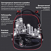 Ранец BRAUBERG PREMIUM, 2 отделения, с брелоком, "Ночь в центре", ЛАМПОЧКИ, 38х29х16 см, 271356