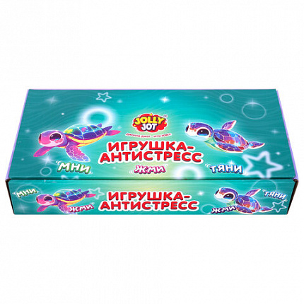 Игрушка-антистресс "ЧЕРЕПАШКИ. НАБОР 4 ШТУКИ", 4 см, ассорти 7 цветов, дисплей, JOLLY JOT (ДЖОЛЛИ ДЖОТ), 665816