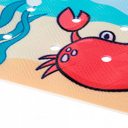 Коврик для ванны противоскользящий 100х40 см с рисунком "Батискаф", ПВХ, присоски, PRIMILA (ПРИМИЛА), 700378