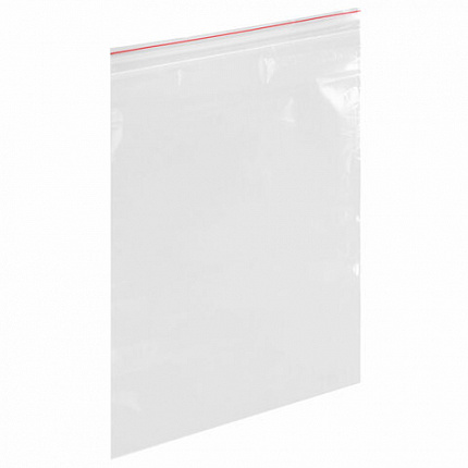 Пакеты с замком ZIP-LOCK "зиплок", комплект 100 шт., 250х350 мм, ПВД, толщина 35 мкм, STAFF, 608169