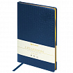 Ежедневник датированный 2026, БОЛЬШОЙ ФОРМАТ 210х297 мм, А4, BRAUBERG "Comodo", под кожу, синий, 117243
