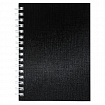 Блокнот МАЛЫЙ ФОРМАТ А6, 80 л., гребень, бумвинил "METALLIC", клетка, HATBER, черный, 086310, 80ЗК6бвВ1гр