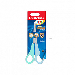 Ножницы ERICH KRAUSE "JOY Pastel" 135 мм, цвет ассорти, в картонной упаковке с европодвесом, 56921