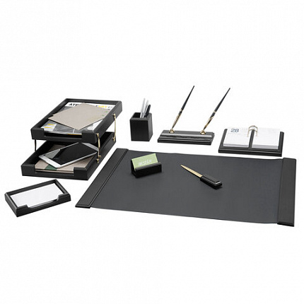 Набор подарочный настольный BESTAR "Titan" из дерева, 8 предметов, цвет "черное дерево", 237217