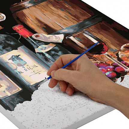 Картина по номерам 40х50 см, ОСТРОВ СОКРОВИЩ "Винный погребок", на подрамнике, акриловые краски, 3 кисти, 662492