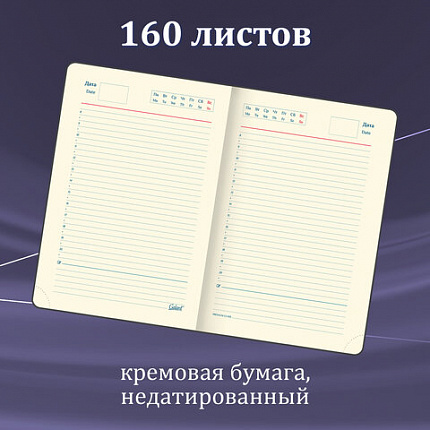 Ручка шариковая GALANT "Black", корпус черный, ежедневник недатированный А5 черный, пакет, 880904