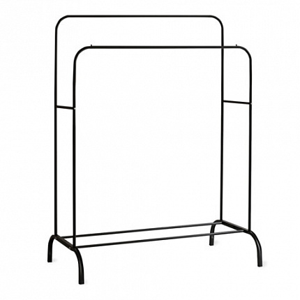 Вешалка для плечиков двухъярусная BOOMHOUSE GR-002 (в1300-1500*ш1100*г550мм), металл, черная, 701436