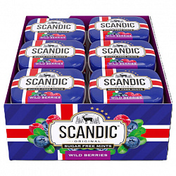 Драже освежающие SCANDIC без сахара со вкусом "Лесные ягоды", 14 г, 4603738769230
