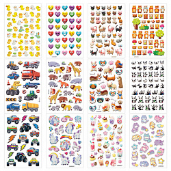 Наклейки объемные зефирные 15х10 см, ассорти 12 видов, FUNSTER (ФАНСТЕР), 666675