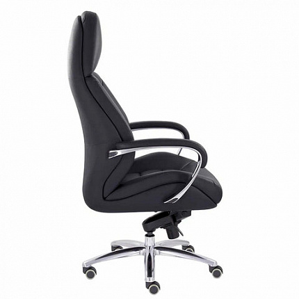 Кресло офисное "EPIK" A-181-G, мультиблок, натуральная кожа, черное