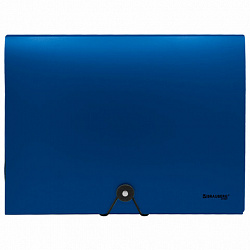 Папка-короб на резинках СИНЯЯ, А4, BRAUBERG, 40 мм, 0,8 мм, 273081