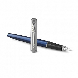 Ручка перьевая PARKER "Jotter Royal Blue CT", корпус синий, детали из нержавеющей стали, синяя, 2030950