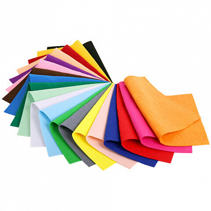 Фетр утолщенный А4, 2 мм, 20 листов, 20 цветов, плотность 250 г/м2, ОСТРОВ СОКРОВИЩ, 665475