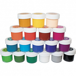 Гуашь ЛУЧ "Школа творчества", 18 цветов по 20 мл, без кисти, картонная упаковка, 29С 1754-08