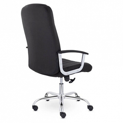 Кресло офисное "Бостон", CH-277, хром, ткань, черный (М-16)