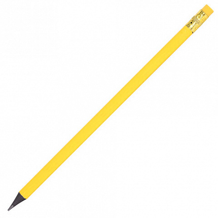 Карандаш чернографитный BRAUBERG KIDS, 1 шт., HB, трехгранный, с ластиком, 181996