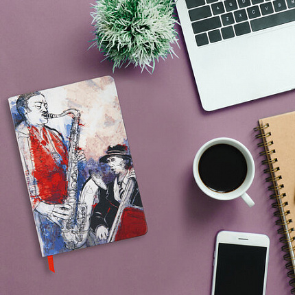 Ежедневник недатированный А5 (138х213 мм), BRAUBERG VISTA, под кожу, гибкий, 136 л., "Jazz", 112044