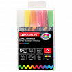 Маркеры меловые "POP-ART", НАБОР 6 ЦВЕТОВ, 3,5 мм, стираемые, для гладких поверхностей, BRAUBERG, 151526
