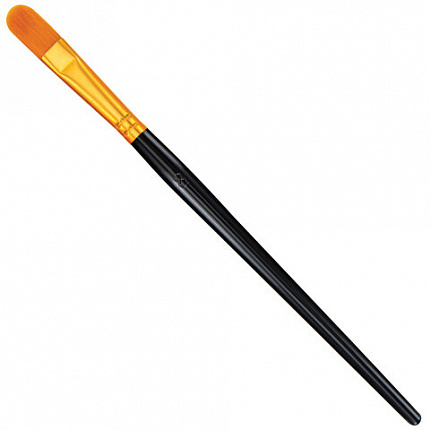 Кисти набор 10 шт., синтетика, черные, № 2/0-8 (Круглые; Овальные; Плоские; Лайнеры), WBZ, 201084