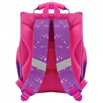 Ранец ПИФАГОР BASIC, 1 отделение, 3 кармана, эргономичная спинка, "Shining jewel", 35х28х18 см, 274421